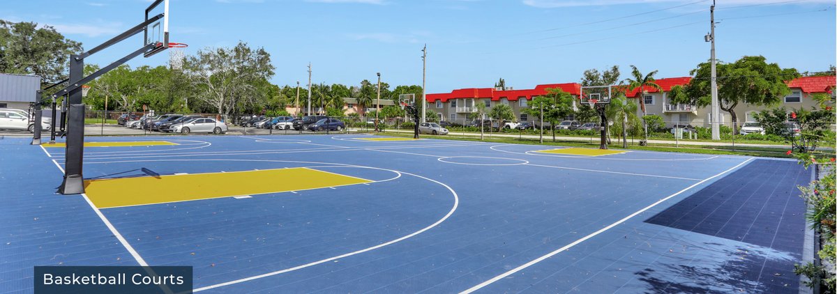 Outdoor basketball courts