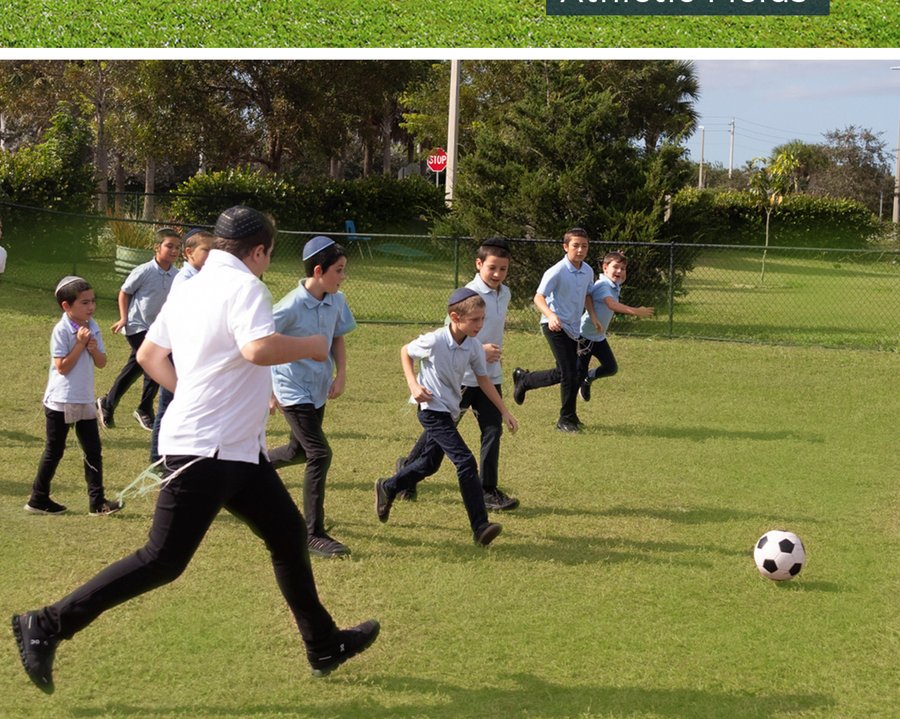 Students running on the field